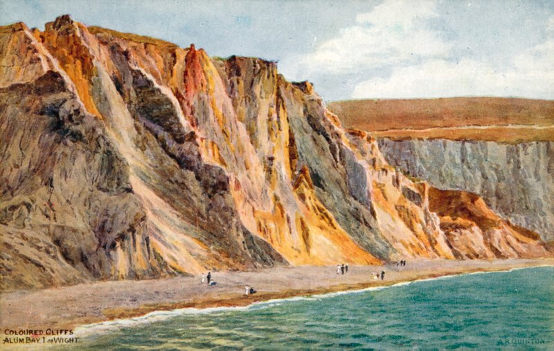 Fargede klipper, Alum Bay, Isle of Wight av Alfred Robert Quinton