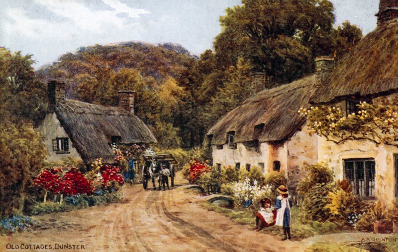 Gamle hytter, Dunster av Alfred Robert Quinton
