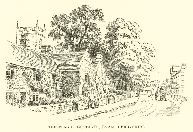 The Plague Cottages, Eyam, Derbyshire av Alfred Robert Quinton