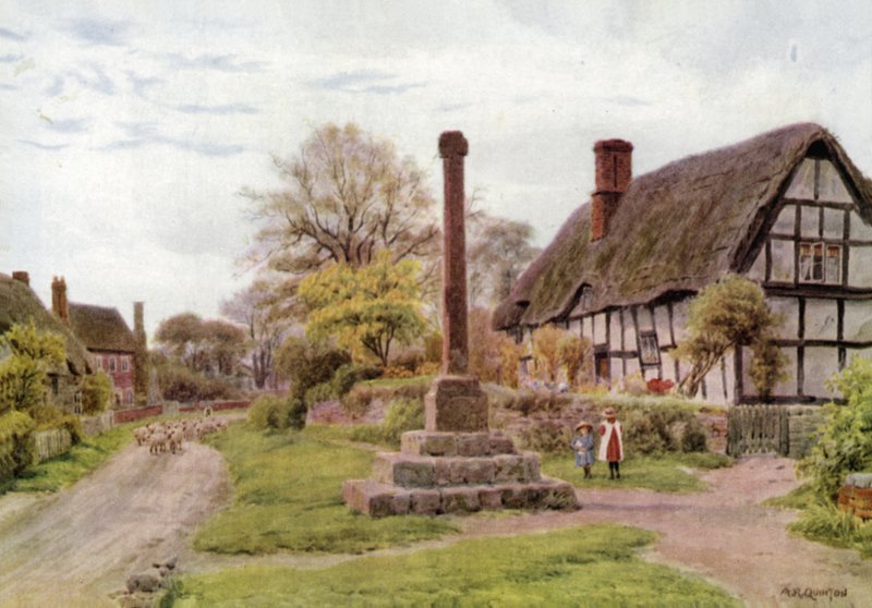 Village Cross, Ashton-under-Hill, Gloucester av Alfred Robert Quinton
