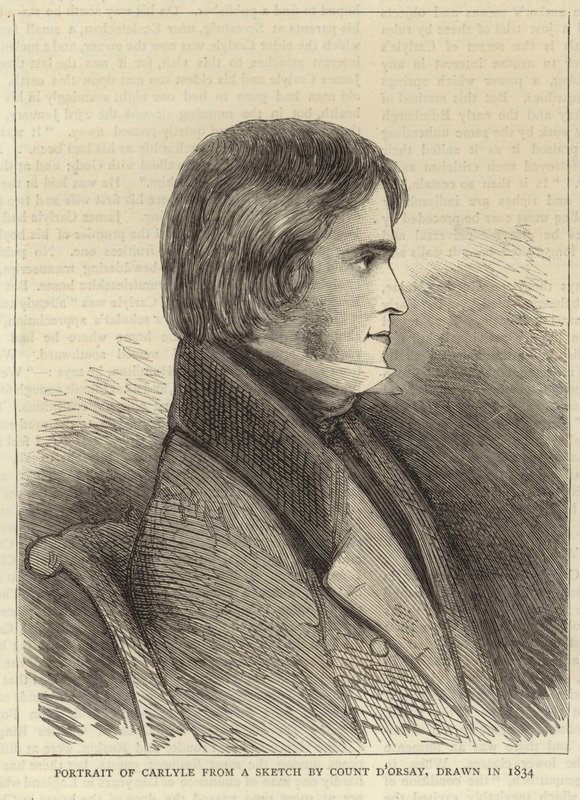 Portrett av Thomas Carlyle av Alfred Comte d