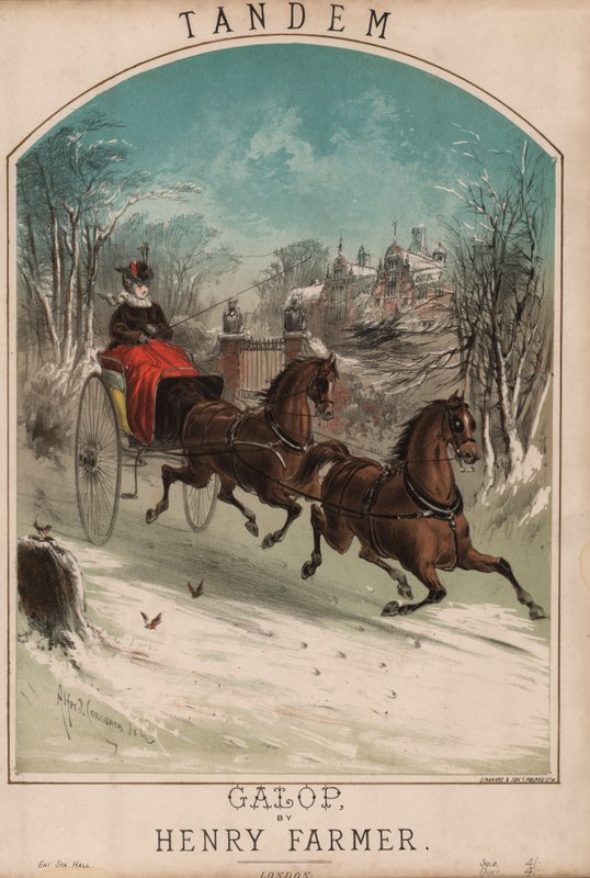 Tandem (farge litho) av Alfred Concanen
