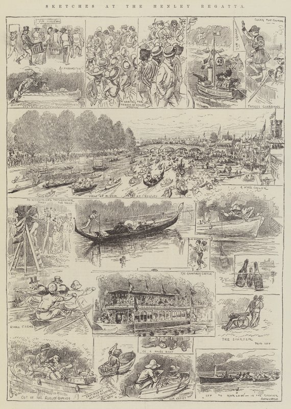 Skisser på Henley Regatta av Alfred Courbould