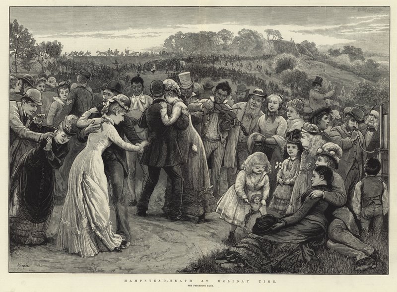 Hampstead Heath på ferietid av Alfred Edward Emslie