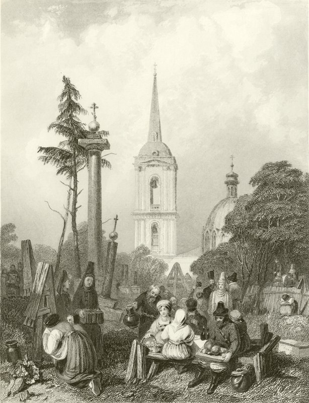 Kirkegården til Smolensko-kirken av Alfred Gomersal Vickers