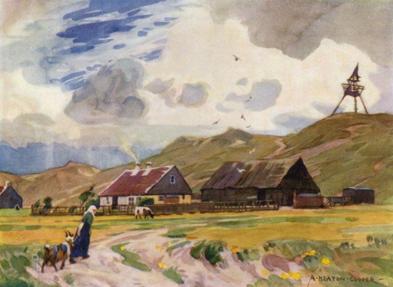 Denmark: Gamla Skagen (colour litho) av Alfred Heaton Cooper