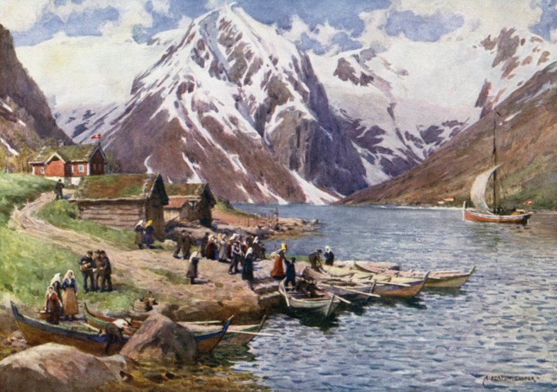 Ese Fjord, En bryllupsfest av Alfred Heaton Cooper