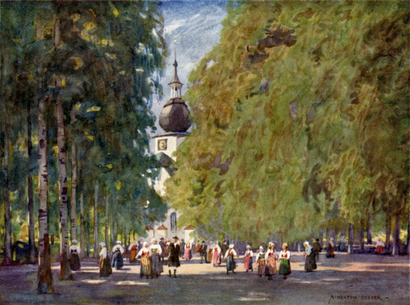 Leksand kirke av Alfred Heaton Cooper