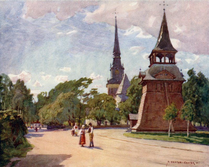Mora kirke av Alfred Heaton Cooper
