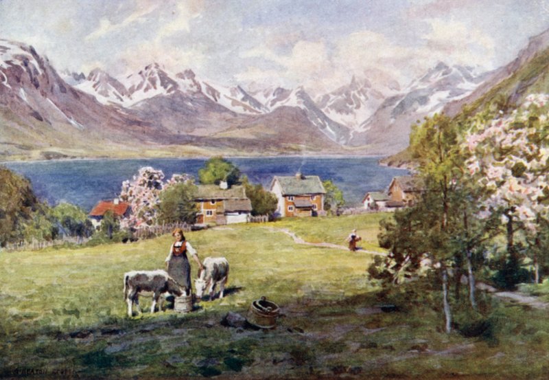 Romsdalsfjorden, fra Naes av Alfred Heaton Cooper