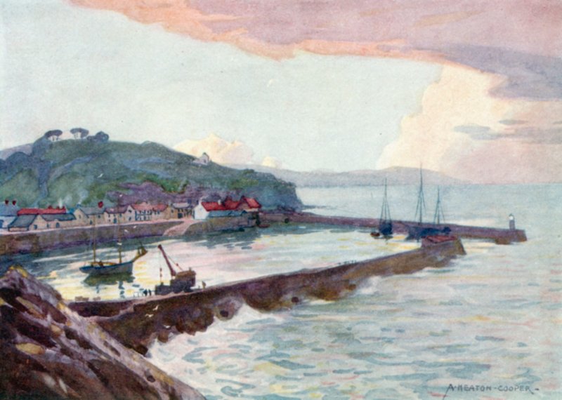 Watchet Harbor (farge litho) av Alfred Heaton Cooper