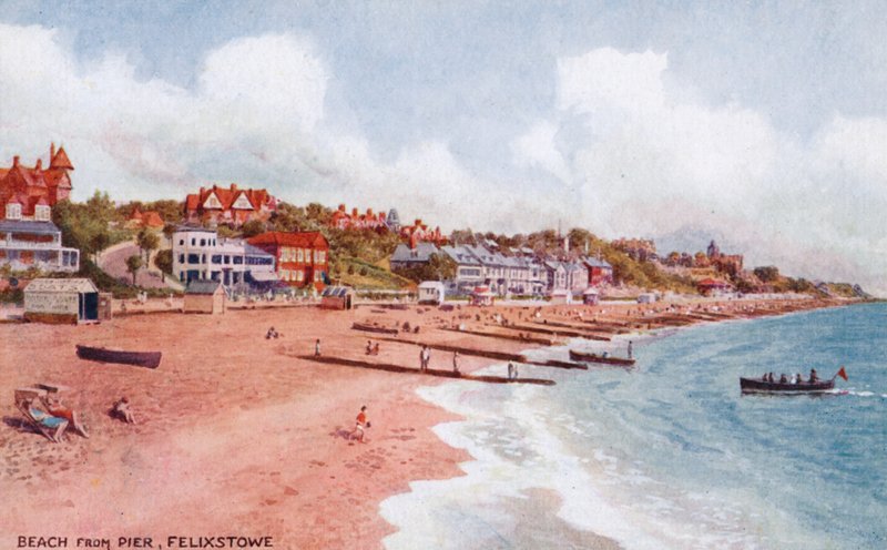 Strand fra Pier, Felixstowe av Alfred Robert Quinton