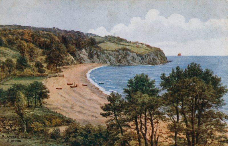 Blackpool Sands, South Devon (farge litho) av Alfred Robert Quinton