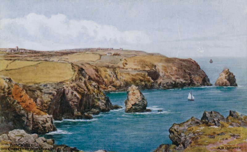 Boscastle, The Coast Fra Willapark P av Alfred Robert Quinton