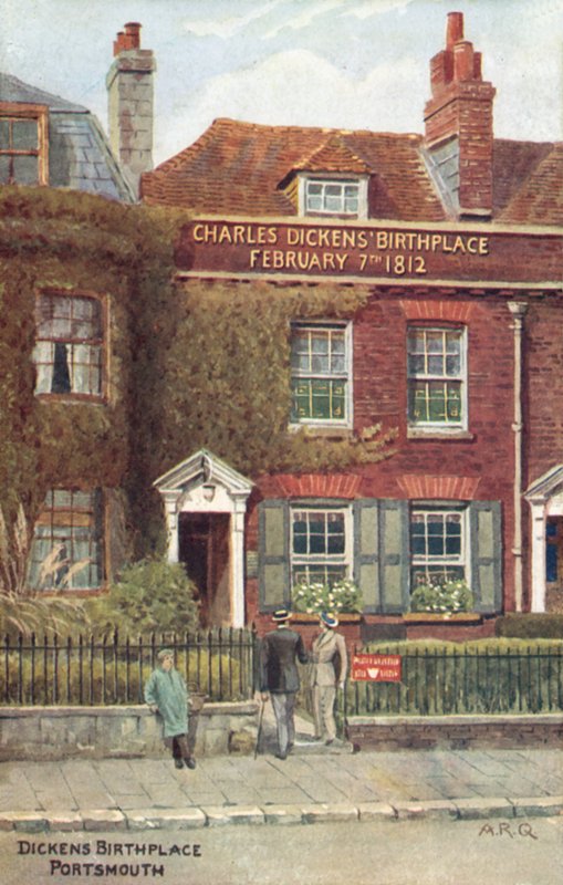 Charles Dickens, fødested, Portsmouth av Alfred Robert Quinton