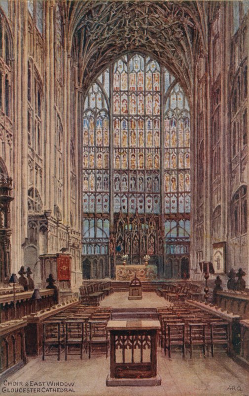 Kor og østvindu, Gloucester katedral av Alfred Robert Quinton