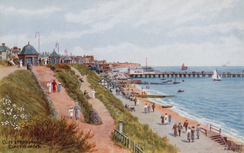 Cliff and Promenade, Clacton-on-Sea av Alfred Robert Quinton