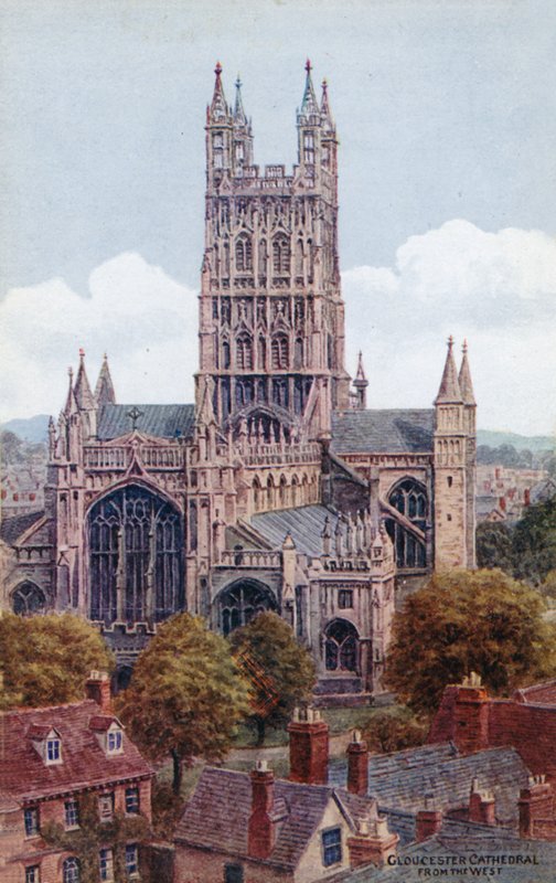 Gloucester Cathedral, fra vest av Alfred Robert Quinton
