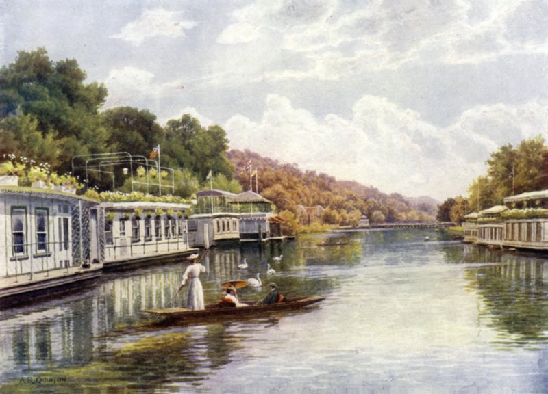 Husbåter på Henley Backwater av Alfred Robert Quinton