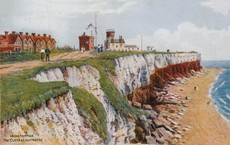 Hunstanton, The Cliffs and Lighthouse av Alfred Robert Quinton