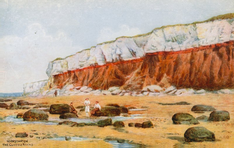 Hunstanton, The Cliffs and Rocks av Alfred Robert Quinton