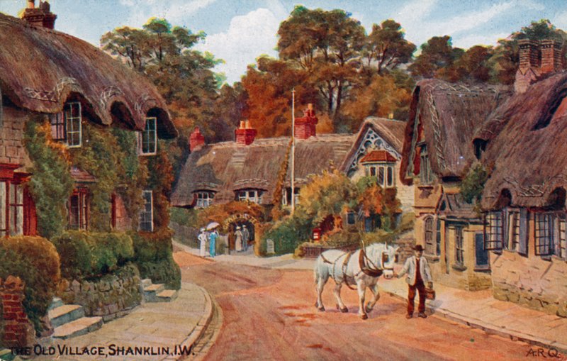 Old Village, Shanklin, Isle of Wight av Alfred Robert Quinton