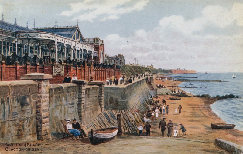 Pavilion og Beach, Clacton-on-Sea av Alfred Robert Quinton