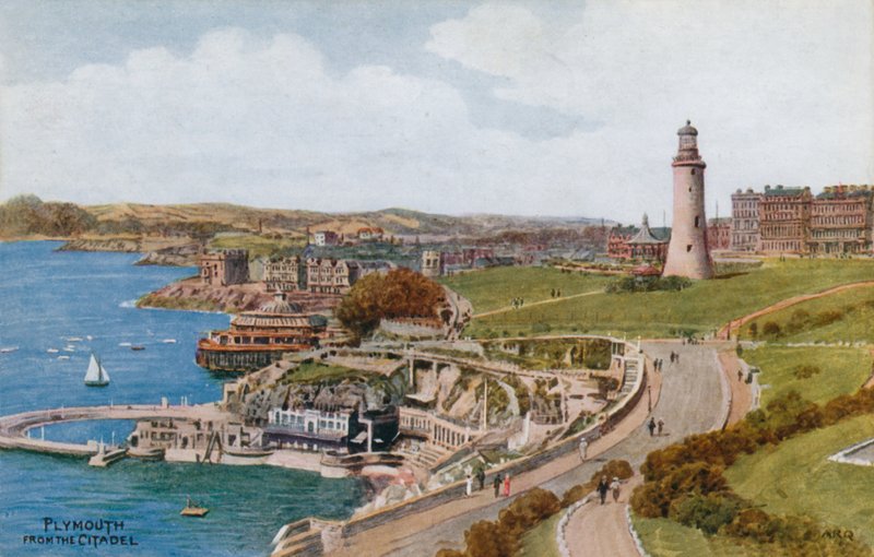 Plymouth, fra citadellet av Alfred Robert Quinton