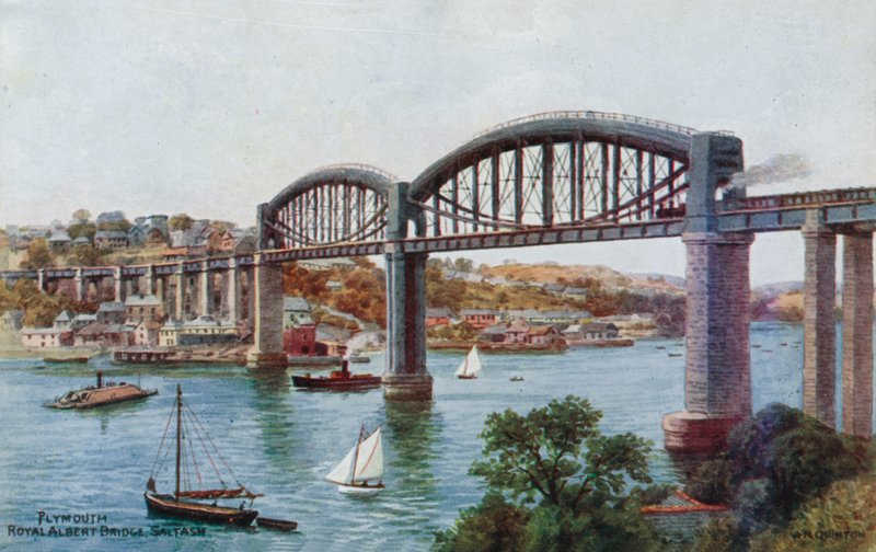 Plymouth, Royal Albert Bridge, Saltash av Alfred Robert Quinton