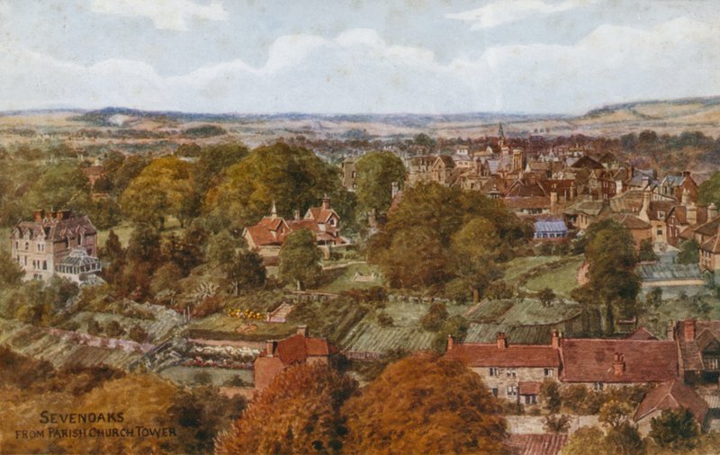 Sevenoaks fra Parish Church Tower av Alfred Robert Quinton