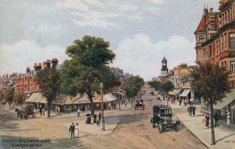 Station Rd und Pier Avenue, Clacton-on-Sea av Alfred Robert Quinton