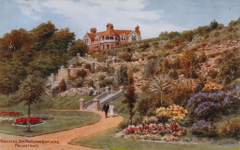 Terrasser, Spa Pavilion Gardens, Felixstowe av Alfred Robert Quinton
