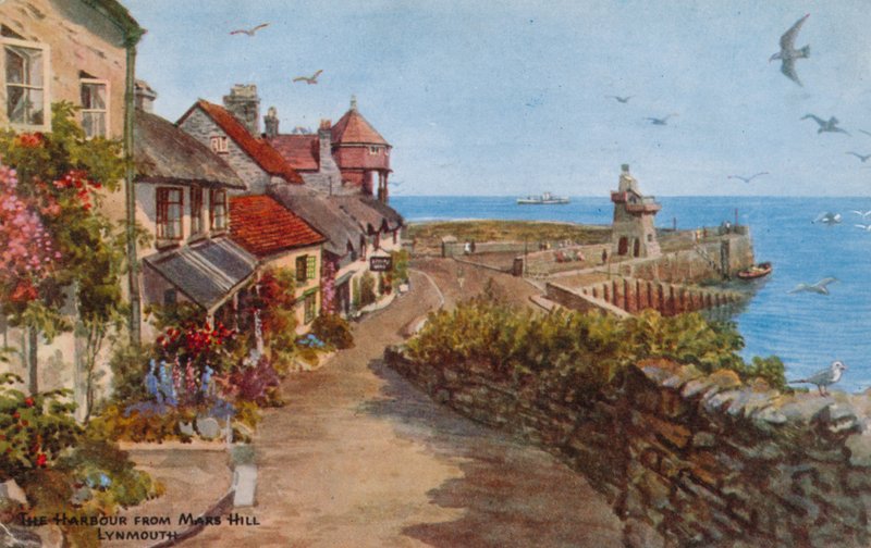 Havnen fra Mars Hill, Lynmouth av Alfred Robert Quinton