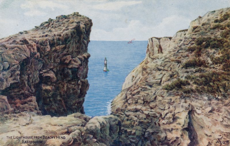 The Lighthouse, fra Beachy Head, Eastbourne av Alfred Robert Quinton