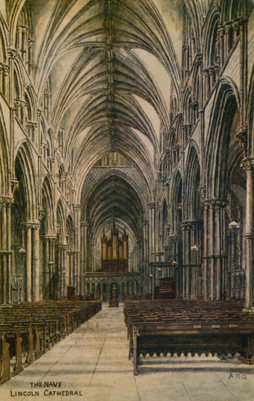 The Nave, Lincoln Cathedral av Alfred Robert Quinton