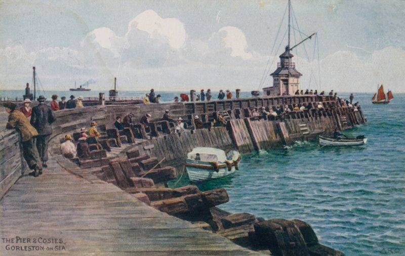 The Pier and Cosies, Gorleston-on-Sea av Alfred Robert Quinton