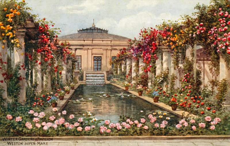Vinterhager og paviljong, Weston-Super-Mare av Alfred Robert Quinton