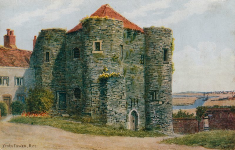 Ypres Tower, Rye (farge litho) av Alfred Robert Quinton