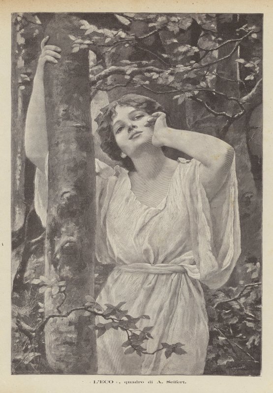 Ekkoet, maleri av A Seifert (litho) av Alfred Seifert