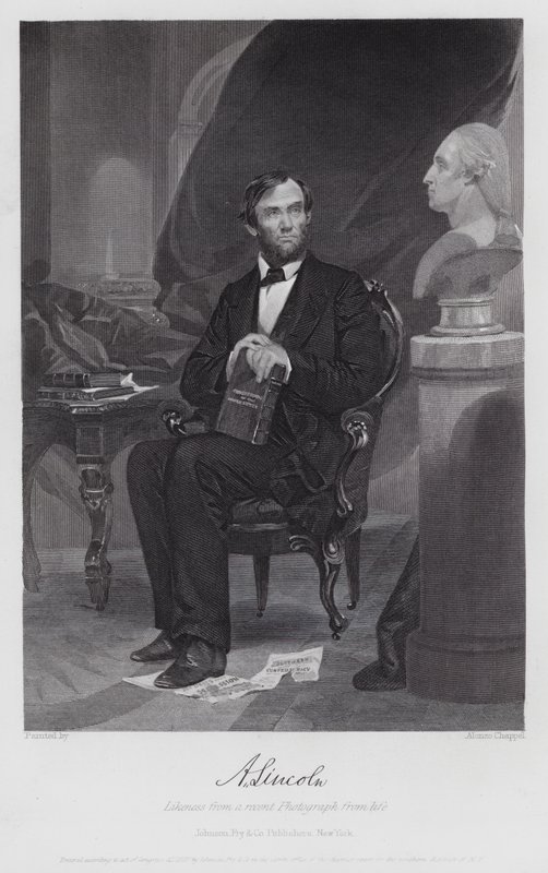 Abraham Lincoln (gravering) av Alonzo (after) Chappel