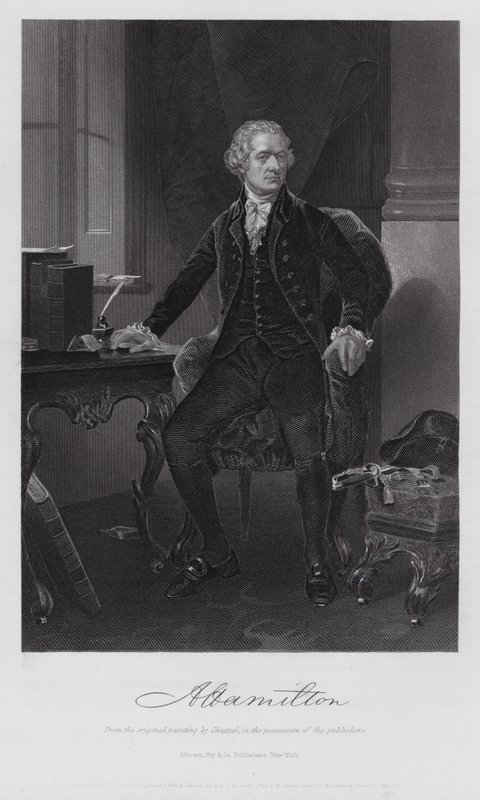 Alexander Hamilton (gravering) av Alonzo (after) Chappel