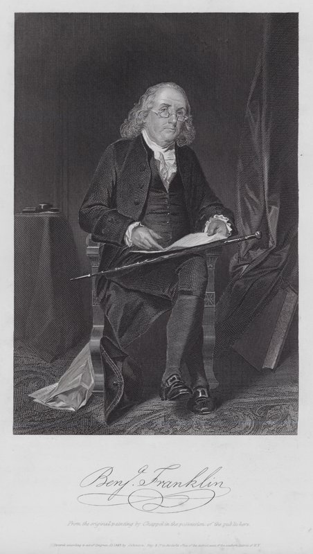 Benjamin Franklin (gravering) av Alonzo (after) Chappel