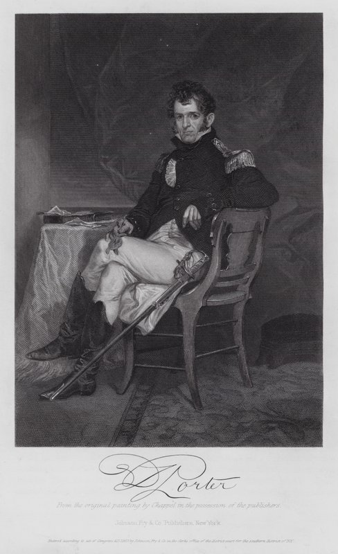 David Porter (gravering) av Alonzo (after) Chappel