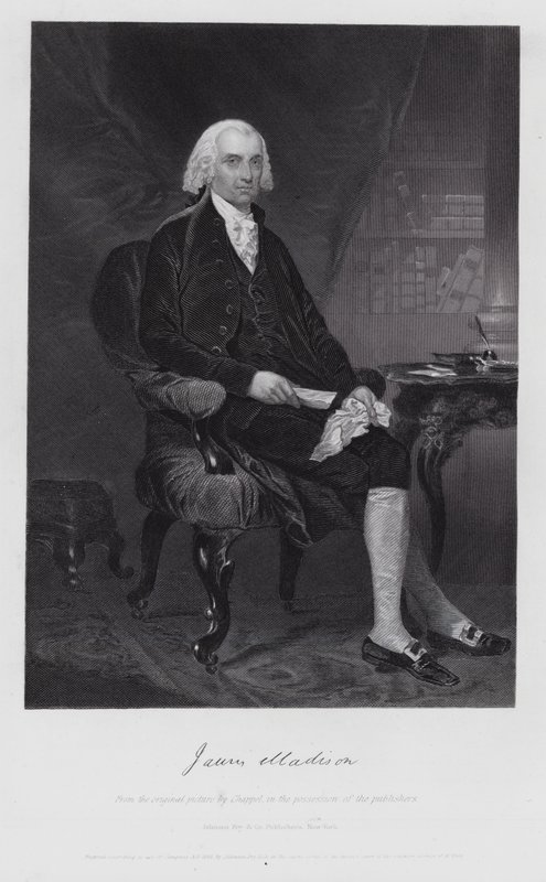 James Madison (gravering) av Alonzo (after) Chappel