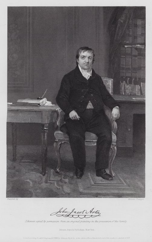 John Jacob Astor (gravering) av Alonzo (after) Chappel