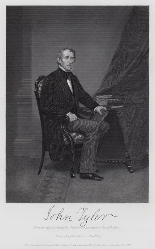 John Tyler (gravering) av Alonzo (after) Chappel