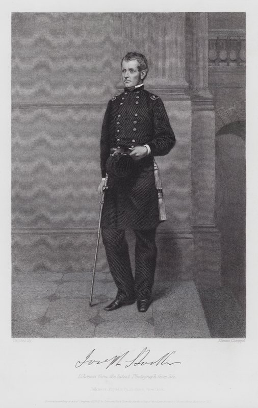 Joseph Hooker (gravering) av Alonzo (after) Chappel