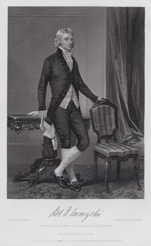 Robert R Livingston (gravering) av Alonzo (after) Chappel
