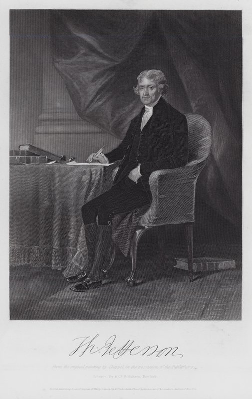 Thomas Jefferson (gravering) av Alonzo (after) Chappel