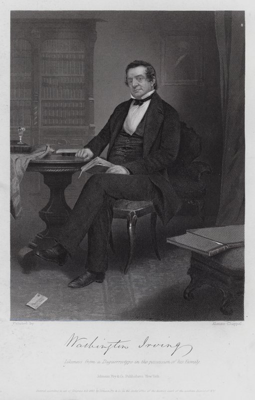 Washington Irving (gravering) av Alonzo (after) Chappel